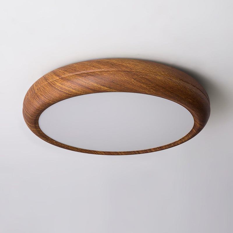 Wood Grain Round Ceiling Light