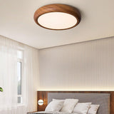 Wood Grain Round Ceiling Light