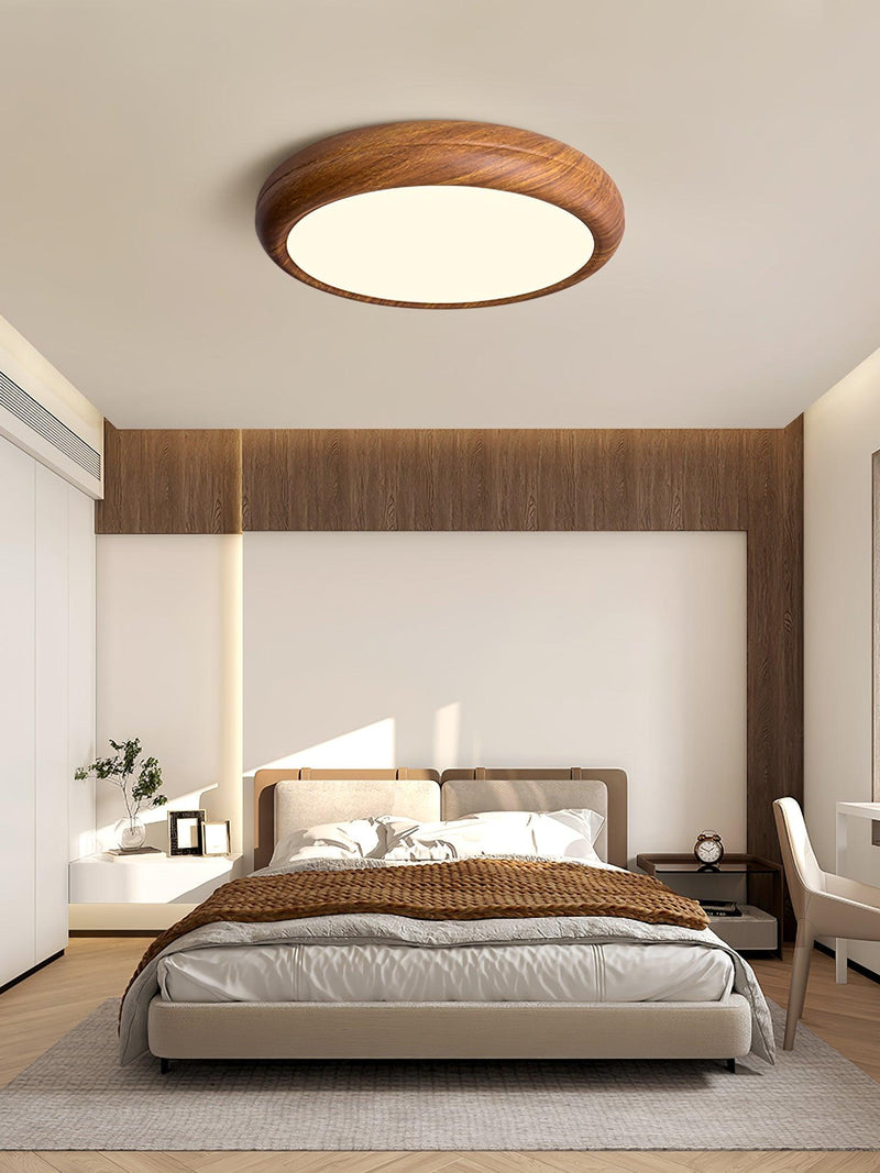 Wood Grain Round Ceiling Light