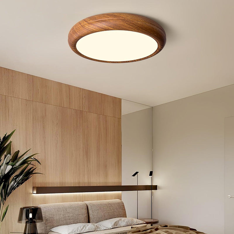 Wood Grain Round Ceiling Light