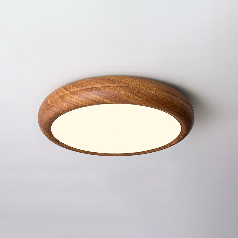 Wood Grain Round Ceiling Light