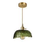 Irregular Brass Glass Pendant Light