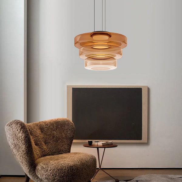 Glass pendant lights in Bauhaus style