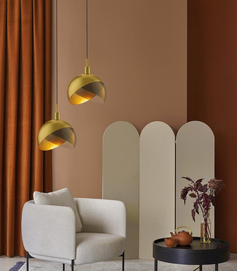 Modern Gold Glass Pendant Light