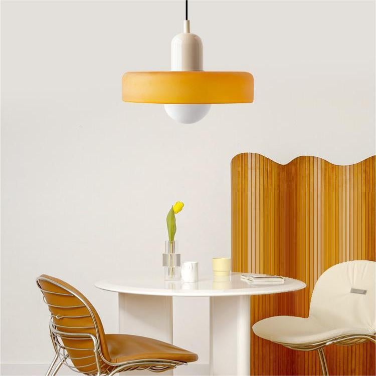 Bauhaus Pendant Light in Colored Glass