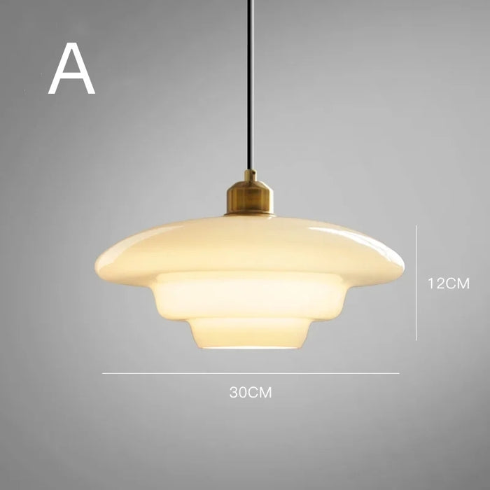 White Glass Pendant Light